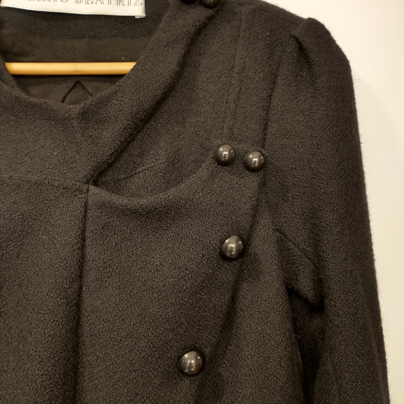 Lerario Beatriz Wool Moto Jacket Black - Picture 13 of 14